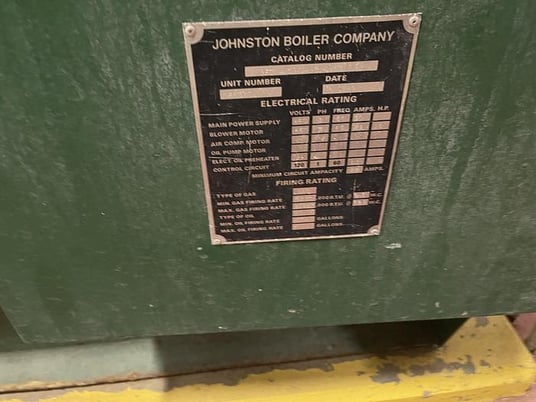 750 HP Johnston Boiler #PFTA-750-4G-150S, Boiler, 150 psi, 1993 - Image 5