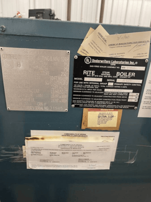Rite #31545, Natural Gas Boiler, 39 HP, Low Pressure - Image 3
