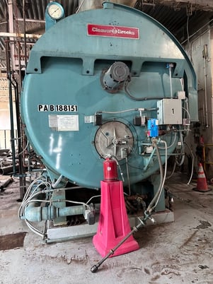 500 HP Cleaver-Brooks #CB-200-500, Steam Boiler, Natural Gas/Oil, 150 psi, 20922000 BTU/hr., 460 V, 1988 - Image 1