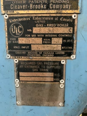 Cleaver Brooks #CB-700-40, Steam Boiler, Natural Gas, 150 psi, 1674000 BTU/hr., 1995 - Image 7