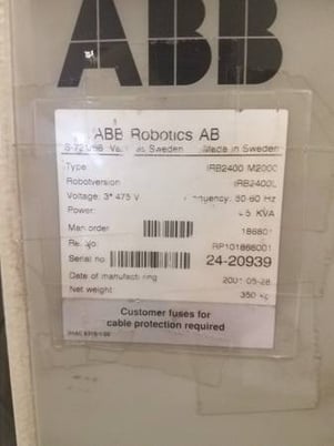 ABB, FlexArc 500C/AC, Welding Cell, IRB 2400L six axis robot, 500 kg positioner, 500 Amp Power Supply, 2001 - Image 5