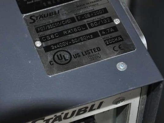 Staubli, RX160, 6 Axis Articulating Arm Robot with Controller and Teach Pendent Programmer - Image 5