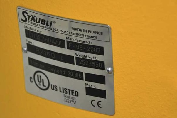 Staubli, RX160, 6 Axis Articulating Arm Robot with Controller and Teach Pendent Programmer - Image 6