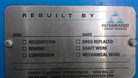 386 HP 2000 RPM Siemens 1PL6228-9AF30-0AZ3, 460 Volts, rebuilt - Image 5