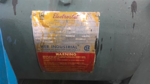 25 HP 1750 RPM Electrostat 3280F450D02, Frame 328AT, TEFC, 500 VA - Image 2