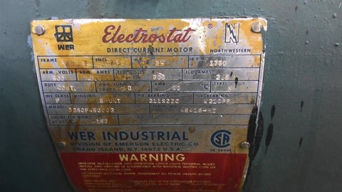 25 HP 1750 RPM Electrostat 3280F450D02, Frame 328AT, TEFC, 500 VA - Image 4