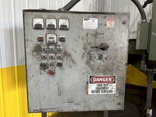 BCP #A4-7620, 3-wheel pass through blast machine, reclaim & dust collector, 60 HP, 1997 - Image 9