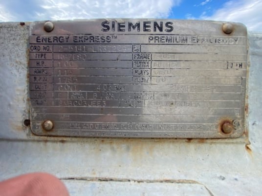Durco #Mark-III; size: 8 x 6- 16a/124s0, mwp: 275 @ 100&deg;F; 100 HP Siemens motor frame 405t; 1785 RPM, 460 - Image 2