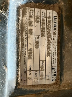 3 HP, Falk UltraMite Right-Angle Gearbox and Motor, 100.00 :1 Ratio, Output RPM 18 - Image 3