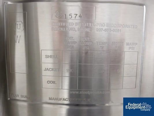 Xcellerex #XDR-200, Jacketed Fermenter, 200L, 100 PSI at 150&deg;F, 120 V., 2011 - Image 5