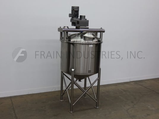 90 Gal. A & B Process Systems #TOPPER, Stainless Steel Tank, 36" diameter X 30" D x 20" Straight Side, 7-1/2 - Image 1