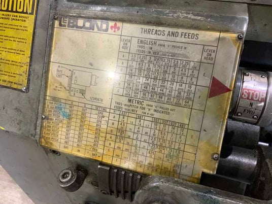 15" x 54" Leblond #Regal, Engine Lathe, 15-1/2" Swing, 1800 RPM, 8" Chuck, 7-1/2 HP - Image 7