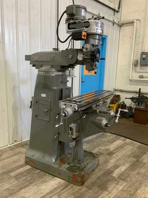 Millport #2, Vertical Mill, 9" x 42" Table, 5440 RPM, 18-3/4" Throat, 2 HP - Image 3