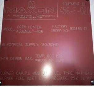 7 MM BTU Maxon #CSTM 1.5x2, Duct Burner Gas Train EDS Plus, 7000 SCFH, 460 V., 45 PSI, 2013 - Image 3