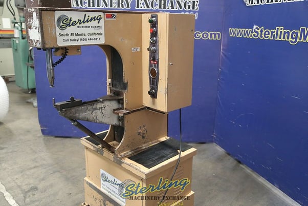 6 Ton, Haeger #H.P.6-B, insertion press, 18" throat, 8.5" ram adj., 8.5" adj stroke, electric foot control - Image 3