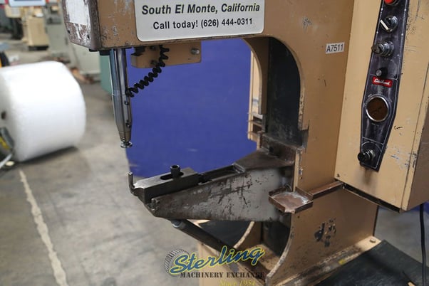 6 Ton, Haeger #H.P.6-B, insertion press, 18" throat, 8.5" ram adj., 8.5" adj stroke, electric foot control - Image 5
