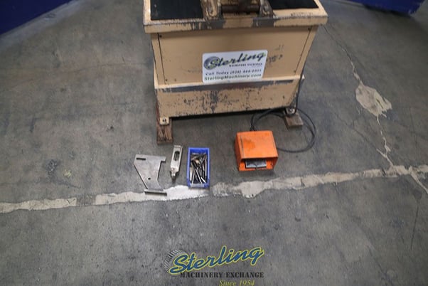 6 Ton, Haeger #H.P.6-B, insertion press, 18" throat, 8.5" ram adj., 8.5" adj stroke, electric foot control - Image 9