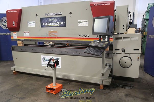 175 Ton, Accurpress, Advantage #717512, hydraulic CNC press brake, 12' overall, 124" between housing, 24" BG - Image 1