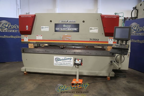 175 Ton, Accurpress, Advantage #717512, hydraulic CNC press brake, 12' overall, 124" between housing, 24" BG - Image 3