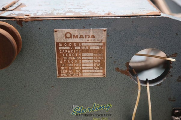 3/16" x 6' Amada #M-2045, heavy duty mechanical power shear, 9 holddows, 2.5" throat, 39.37" front operated - Image 6
