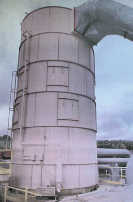 90000 cfm Mac Process #144MCF756, 11000 sq.ft., 200 HP, 12' Bags for