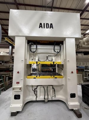 300 ton, Aida #PMX-L2-300, Straight Side Mechanical Stamping Press, 7.8" stroke, 31.4" Shut Height, 1990 - Image 5