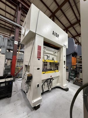 300 ton, Aida #PMX-L2-300, Straight Side Mechanical Stamping Press, 7.8" stroke, 31.4" Shut Height, 1990 - Image 9