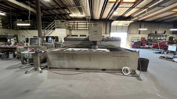 Flow #IFB-6012, Waterjet Cutting System, 6' width x 12' L Table, 6' x 12' x 9" Travels, 50 HP Pump, 60000 - Image 1