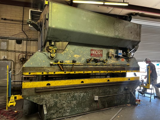 90 Ton, Chicago #1012-R, Mechanical Press Brake, 1965 - Image 5