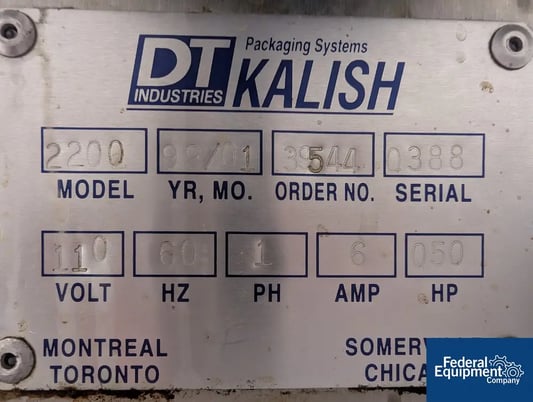 Kalish #2200, Liquid Filling Line, 30 ml Bottle Capacity, 36" Stainless Steel Turntable, Dropper Inserter - Image 5