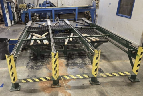 MSL Moulder Infeed Conveyor, 12' motorized chain driven - 4 chains - Image 1