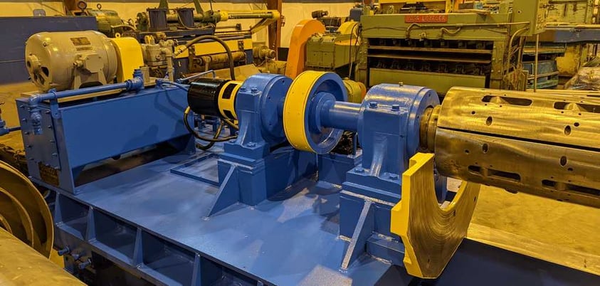 10000 lb. Stamco, Uncoiler, 20" ID w/ Pads, 4" Segment Mandrel, 33" Face Mandrel, 48" Passline, 70" O.D. - Image 3