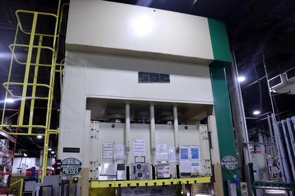 300 Ton, Sutherland #SD3-300-84-48-C, Hydraulic Press, 18" Stroke, 30" Daylight, 12" Shut Height, 440 V., AB - Image 2