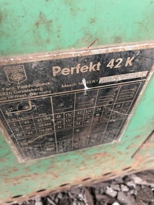 1-5/8" Peddinghaus #Perfekt-42k, Single/Double Bends, Stirrups/Multi-Angular Spirals, Electric Foot Switch - Image 3