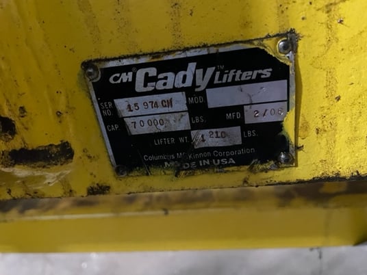 70000 lb. Cady Coil Grab, manual type, 72" width - Image 2