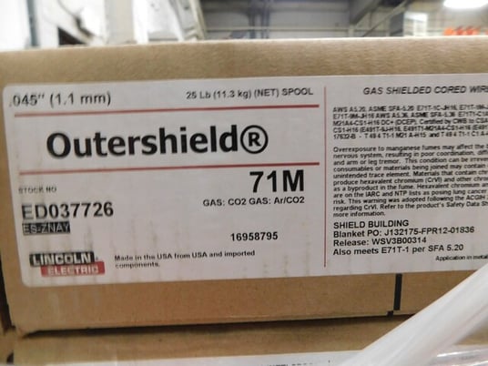 Lincoln Electric outersheild, 71M ED037726, 0.045", ES-Znay, lot of 90 - Image 9