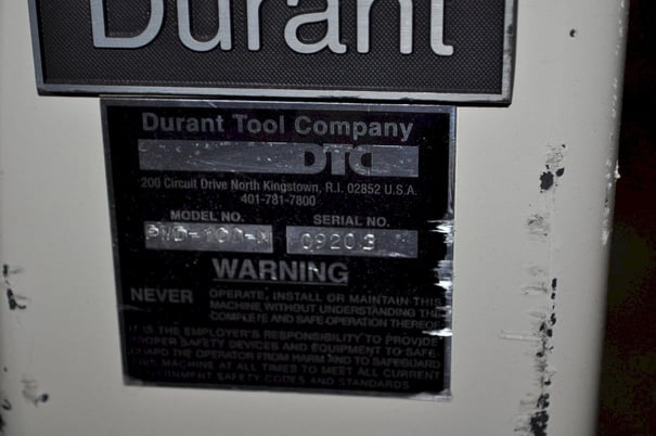 100 lb. Durant #DMD-100-M, Uncoiler, 24" ID x 36" outside dimensions, 1/3 HP, 110 V. - Image 9