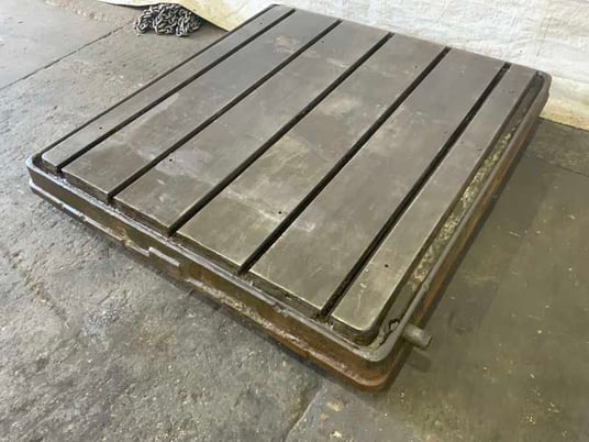 60" x 55", T-slotted floor plate, 5 T-slots - Image 2