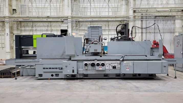 31.2" x 120" Okamoto #PSG-308, horizontal surface grinder, all hydraulic rebuilt, 1977/2010 - Image 1