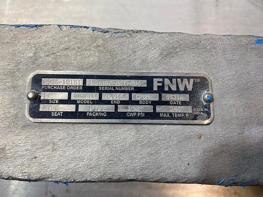 14" FNW #2020T14, Gate Valve, 150 PSI, 248&deg;F - Image 2