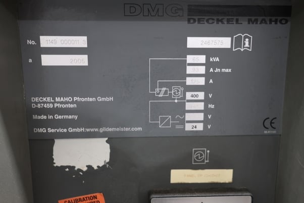 DMG, Mori #DMU-125U, 5-Axis machining center, serial #11460000383, 2006 - Image 7