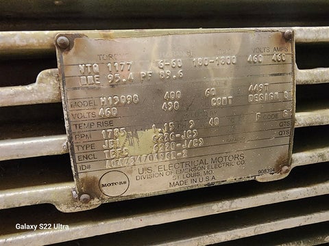 400 HP 1800 RPM U.S. Motors H13098, Frame 449T, TEFC, 460 Volts - Image 2