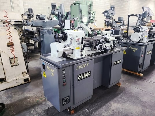11" x 18" GMC Cyclematic #CTL-618EVS, tool room lathe, Fagor digital read out, steady/follow rests, one shot - Image 3