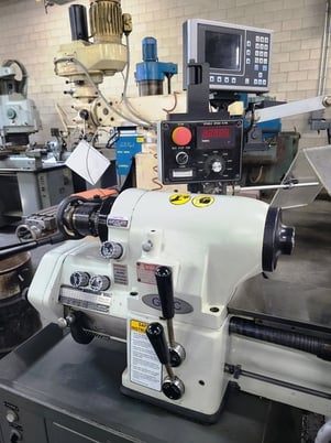 11" x 18" GMC Cyclematic #CTL-618EVS, tool room lathe, Fagor digital read out, steady/follow rests, one shot - Image 4