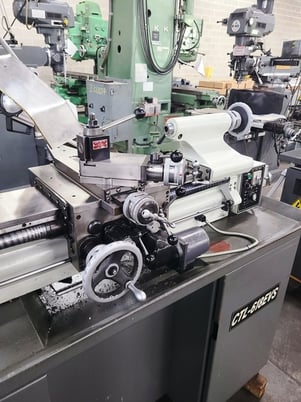 11" x 18" GMC Cyclematic #CTL-618EVS, tool room lathe, Fagor digital read out, steady/follow rests, one shot - Image 5