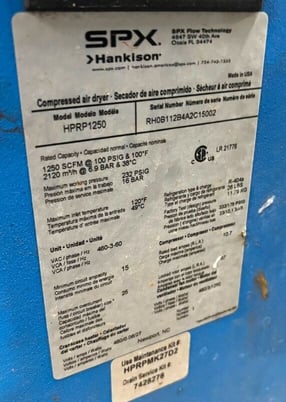 1250 scfm, 100&deg;F, 100 psig, Luvata #LCS5211-102-4N, air cooled condenser, 2008 - Image 8