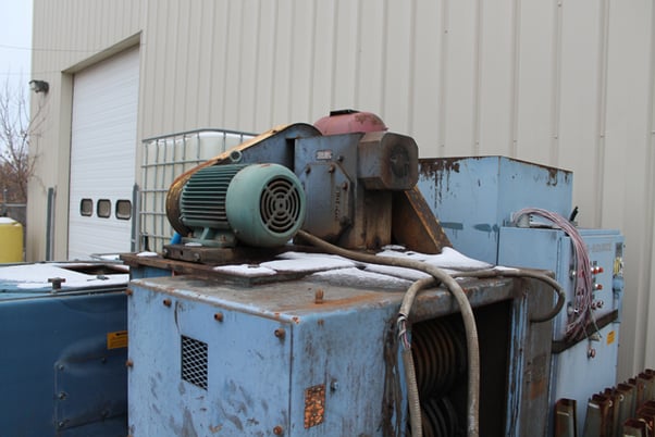 Inter-Source, complete chip processing system, 30" chip spinner, chip shredder, coolant tank - Image 4