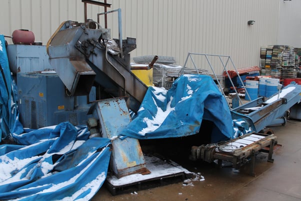 Inter-Source, complete chip processing system, 30" chip spinner, chip shredder, coolant tank - Image 6