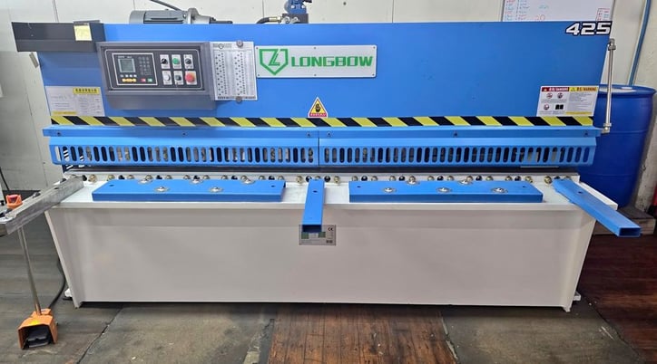 .157" x 10' LongBow #QC11Y-42500, Hydraulic Shear, 1.64' Back Gauge, 2023 - Image 1