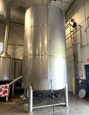 6000 gallon Specific Mechanical Systems, jacketed sanitary Stainless Steel tank, 8' 6" dia.x 14' T/T - Image 1